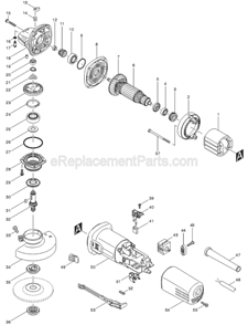 Part Location Diagram of 419566-3 Makita Grinder Switch Button