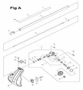 Part Location Diagram of 424434-7 Makita CAP 24, EM405MP