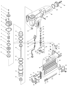 Part Location Diagram of HY00000035 Makita Comp. Spring 4