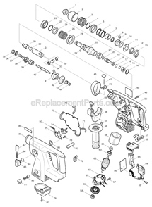 Page A Diagram and Parts List for  Makita Hammer Drill