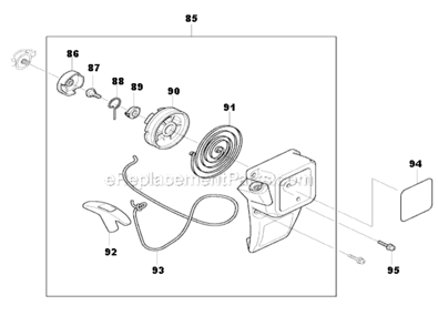 Page E Diagram and Parts List for  Makita Leaf Blower / Vacuum