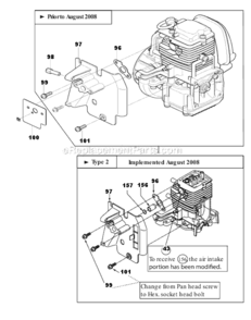 Part Location Diagram of 324961-3 Makita Intake Pipe