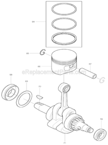 Part Location Diagram of 257781-9 Makita Piston Pin