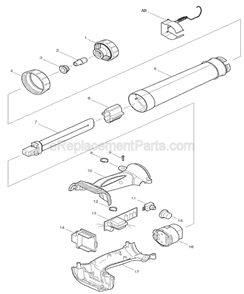 Part Location Diagram of GM00001020 Makita Bulb Holder
