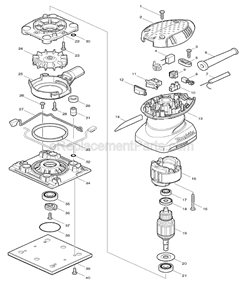 Part Location Diagram of 162259-8 Makita Lever Cpl., B04556k