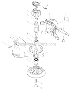 Page A Diagram and Parts List for  Makita