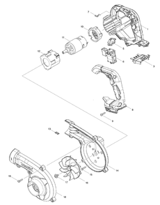 Diagram Diagram and Parts List for  Makita Leaf Blower / Vacuum
