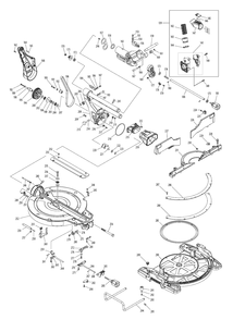 Fig-1 Diagram and Parts List for  Makita Miter Saw