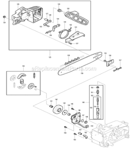 Page C Diagram and Parts List for  Makita Chainsaw