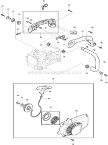 Page D Diagram and Parts List for  Makita Chainsaw