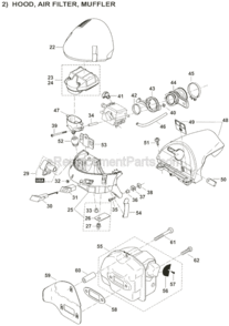 Page B Diagram and Parts List for  Makita Chainsaw