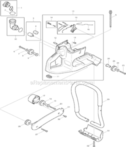 Page A Diagram and Parts List for  Makita Concrete Saw