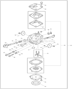 Page C Diagram and Parts List for  Makita Concrete Saw