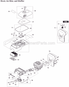 Page B Diagram and Parts List for  Makita