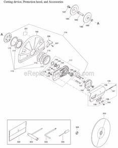 Page E Diagram and Parts List for  Makita