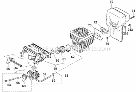 Page C Diagram and Parts List for  Makita Concrete Saw