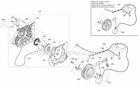 Page F Diagram and Parts List for  Makita Concrete Saw