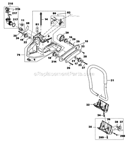 Page A Diagram and Parts List for  Makita Concrete Saw