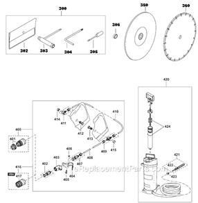Page H Diagram and Parts List for  Makita Concrete Saw