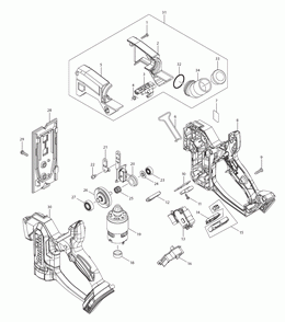 Page 1 Diagram and Parts List for  Makita Saw