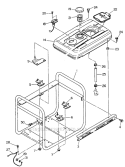 Pipe Frame And Fuel Tank Diagram and Parts List for  Makita Generator