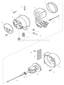 Page A Diagram and Parts List for  Makita Generator