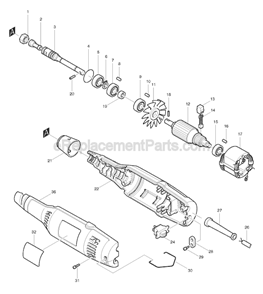 Part Location Diagram of 456337-7 Makita Coupling