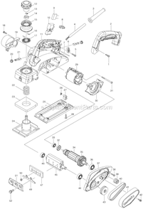 Part Location Diagram of 318491-4 Makita Front Base