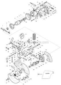 Part Location Diagram of 414546-4 Makita Cam