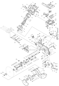 Page A Diagram and Parts List for  Makita Miter Saw