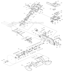 Page A Diagram and Parts List for  Makita Miter Saw