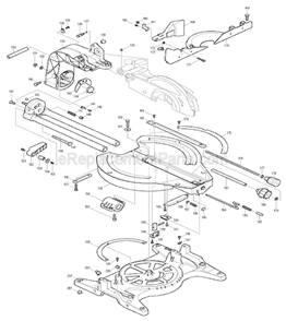 Page B Diagram and Parts List for  Makita Miter Saw