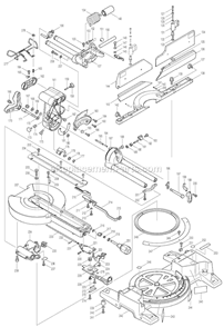 Part Location Diagram of 140157-6 Makita Upper Fence L Complete