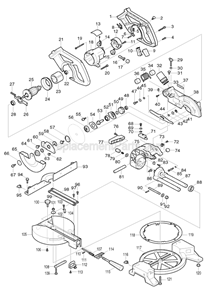 Page A Diagram and Parts List for  Makita