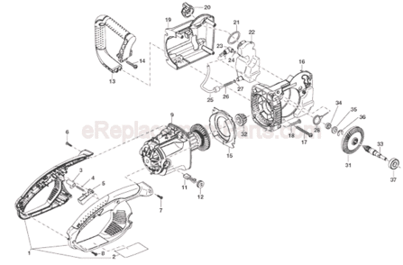 Page A Diagram and Parts List for  Makita Chainsaw