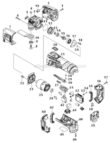 Page A Diagram and Parts List for  Makita Multi-Tool
