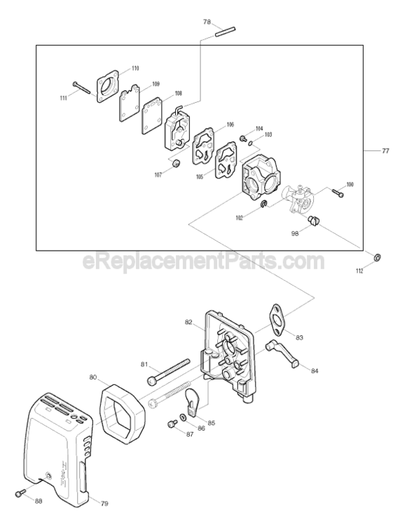 Page C Diagram and Parts List for  Makita Trimmer