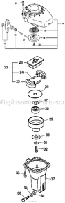 Starter, Pawl Catcher And Clutch Diagram and Parts List for 2001-01 to 2004-03 Mantis Tiller