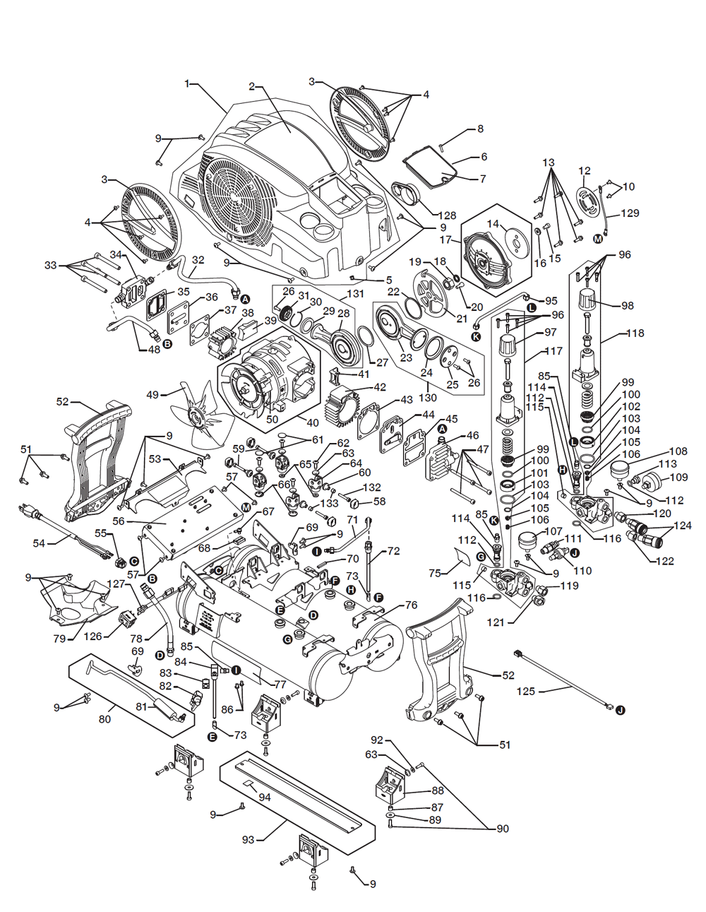 Fig-0 Diagram and Parts List for  Max Compressor