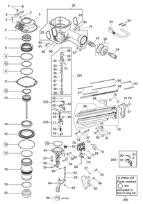 Fig-0 Diagram and Parts List for  Max Nailer