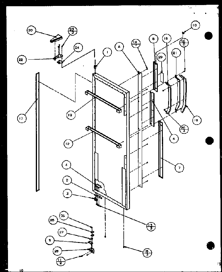 Section 23 Diagram and Parts List for SL22JB-P1116005W  Amana Refrigerator