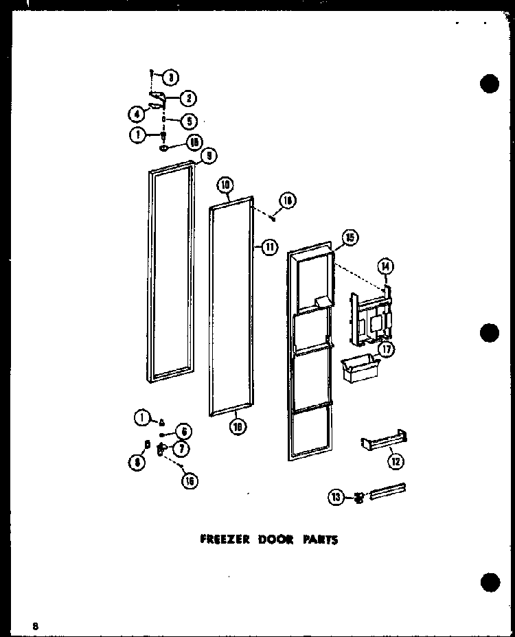 Section 5 Diagram and Parts List for SP19E-L-P74100-2WL  Amana Refrigerator