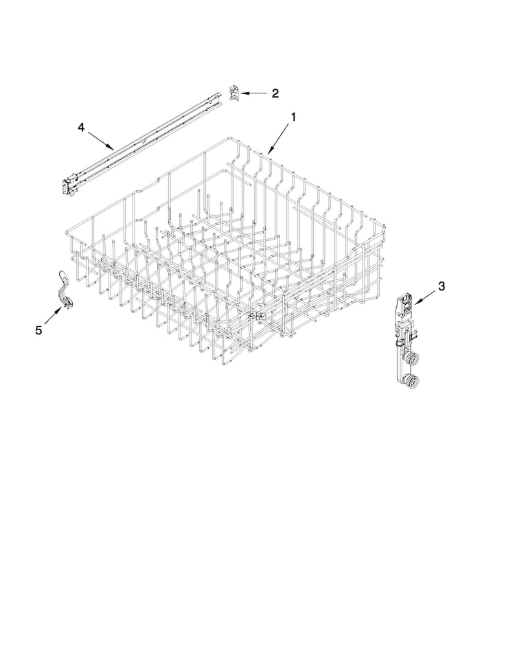 Upper Rack And Track Parts Diagram and Parts List for MDBH979SAM1  Maytag Dishwasher