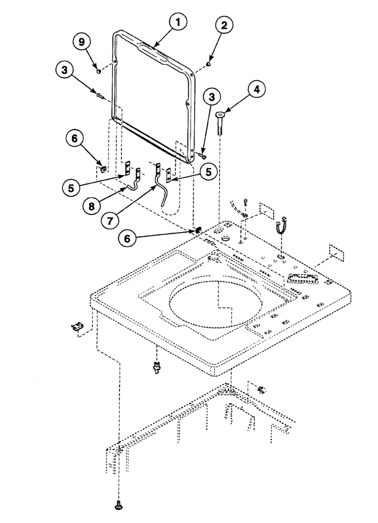 Lid Assy Diagram and Parts List for SWT421LM  Speed Queen Washer