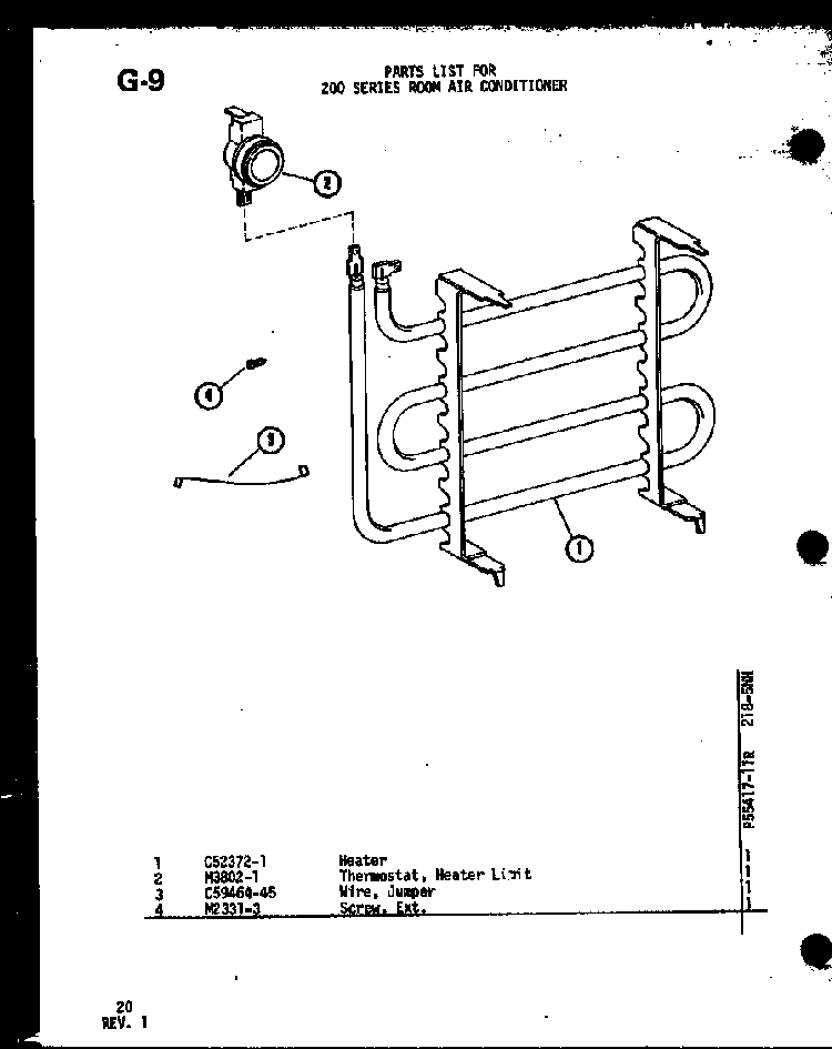 Section 3 Diagram and Parts List for ES216D-3MS P55417-61R Amana Air Conditioner