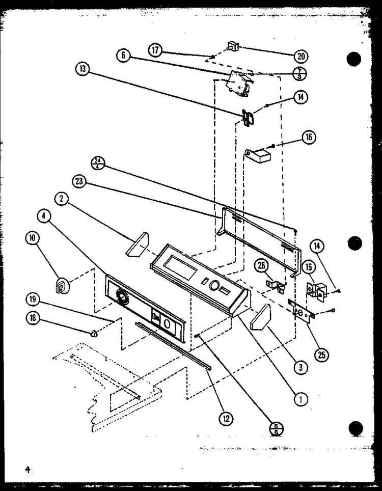 Section 5 Diagram and Parts List for  Amana Dryer