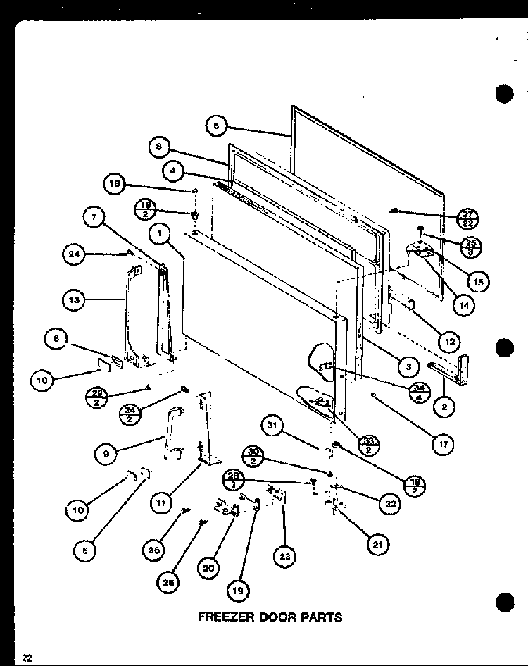 Section 9 Diagram and Parts List for CIC-4H-P7621308W  Amana Refrigerator