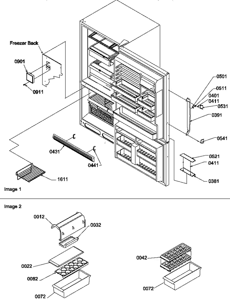 Door Handles & Accessories Diagram and Parts List for BX21TW-P1196515WW  Amana Refrigerator