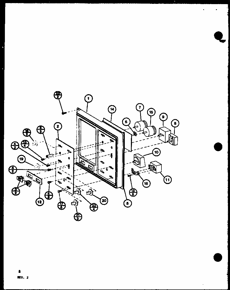 (rcr700/p8575701s) (rcr1020/p8576801s) (rcc1020/p8576901s) (rcc1020/p8576902s) (rcc1020/p8576903s) Diagram and Parts List for RVH6C P8540104S Amana Range