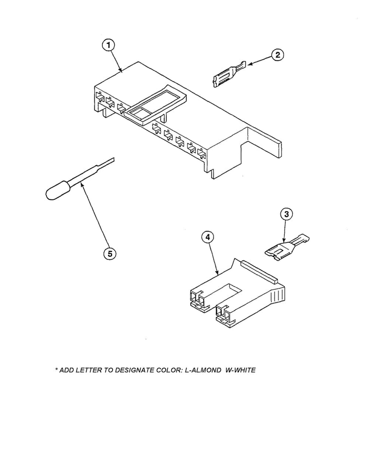 Motor And Amp Housing Diagram and Parts List for  Crosley Washer